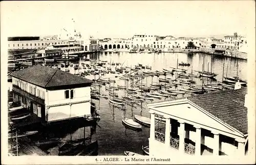 Ak Algier Algerien, die Marine und die Admiralität