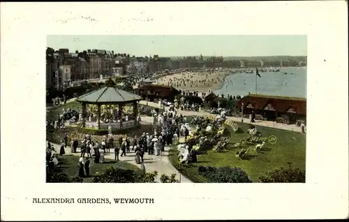 Ak Weymouth Südwestengland, Alexandra Gardens