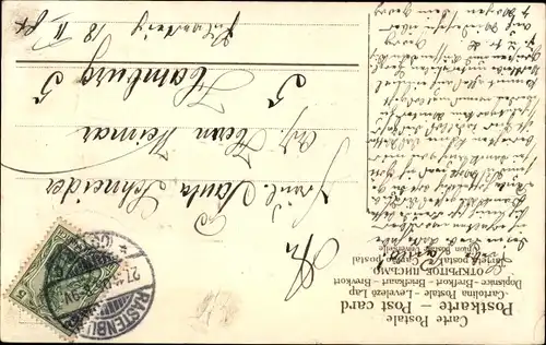 Präge Ak Behüt Dich Gott, Trompeter von Säckingen mit Frau