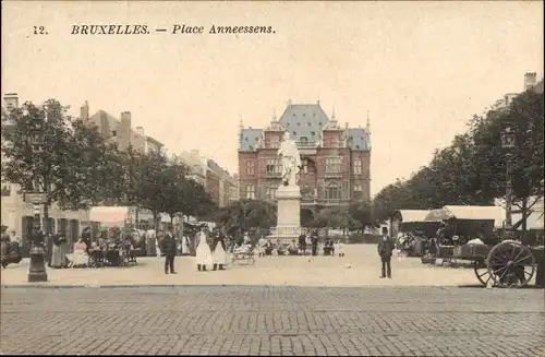 Ak Brüssel Brüssel, Place Anneessens