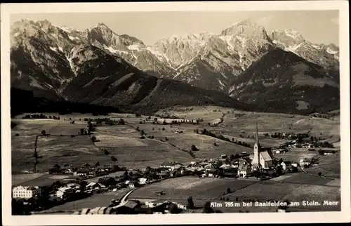 Ak Alm bei Saalfelden am Steinernen Meer in Salzburg, Panorama