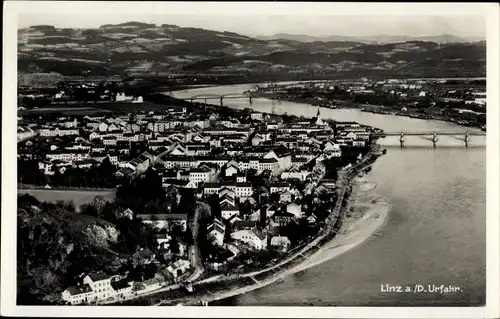 Ak Urfahr Linz an der Donau Oberösterreich, Ortspanorama