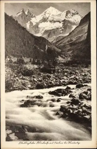 Ak Kandersteg Kanton Bern, Blümlisalp mit Oeschine