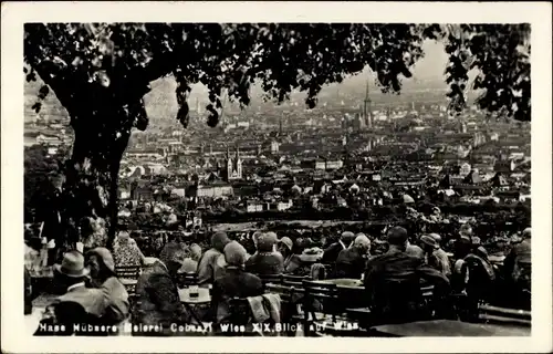 Ak Wien 19 Döbling Grinzing, Meierei am der Cobenzl Aussicht, Blick auf die Stadt