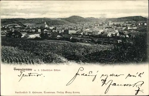 Ak Trutnov Trautenau Riesengebirge Region Königgrätz, Gesamtansicht, Historische Höhen