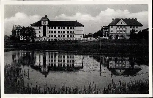 Ak Klatovy Klattau Region Pilsen, Deutsche Schule, Oberlandratsamt