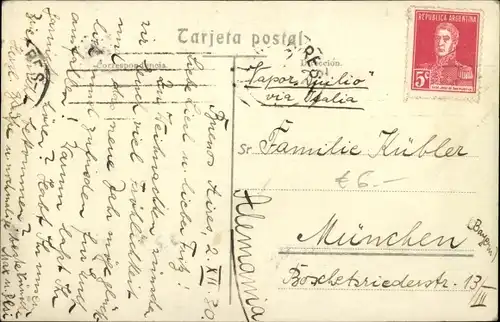 Ak Buenos Aires, Argentinien, Alvear Avenue und Denkmal der Spanier