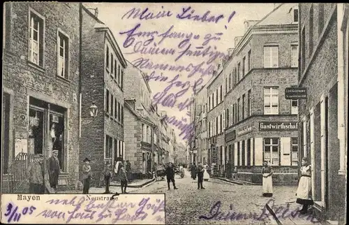 Ak Mayen in der Eifel, Neustraße, Gastwirtschaft