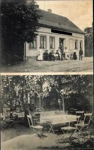 Foto Ak Hrádek nad Nisou Grottau Region Reichenberg, Restaurant, Terrasse