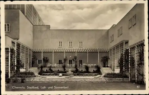 Ak Chemnitz in Sachsen, Stadtbad, Luftbad, Sonnenbad