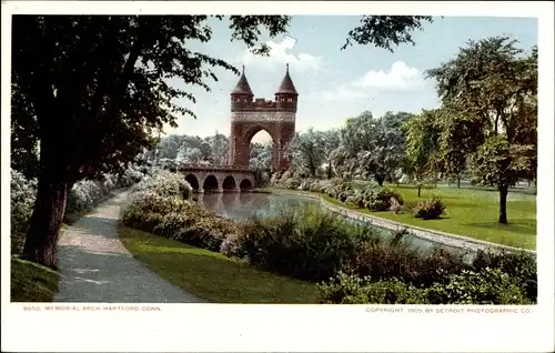 Ak Hartford Connecticut USA, Memorial Arch