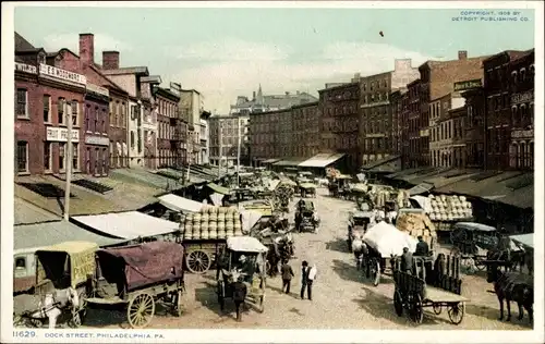 Ak Philadelphia Pennsylvania USA, Dock Street