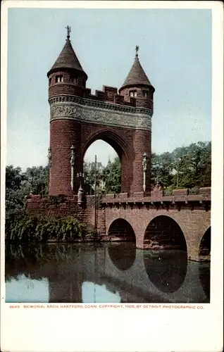 Ak Hartford Connecticut USA, Memorial Arch