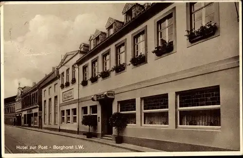 Ak Borghorst Steinfurt in Westfalen, Hotel zur Post, Münsterstraße 8