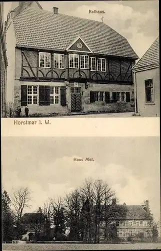 Ak Horstmar in Westfalen, Rathaus, Haus Alst