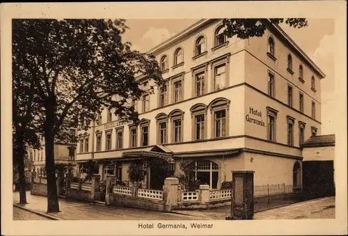 Ak Weimar Thüringen, Hotel Germania