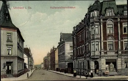 Ak Limbach Oberfrohna Sachsen, Hohensteiner Straße, Laden von Otto Fritzsche