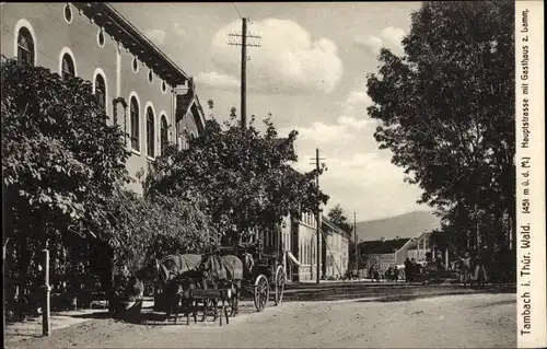 Ak Tambach Dietharz, Hauptstraße mit Gasthaus zum Lamm