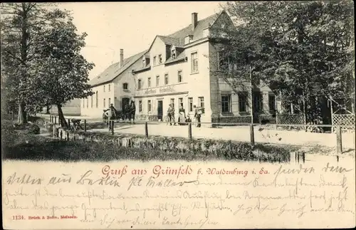 Ak Grünfeld Waldenburg in Sachsen, Gasthof