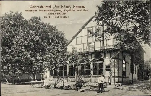 Ak Hameln an der Weser Niedersachsen, Waldrestaurant Zur Höhe