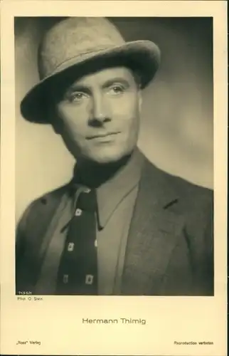 Ak Schauspieler Hermann Thimig, Portrait, Ross 7155/1