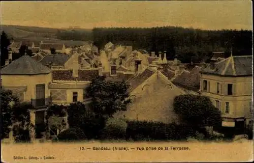 Ak Gandelu Aisne, Blick von der Terrasse
