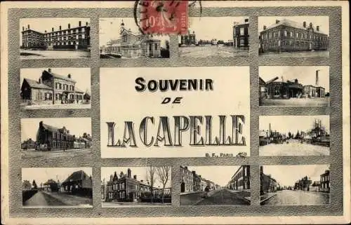 Ak La Capelle en Thierache Aisne, Souvenir, Straßenpartie, Gebäude