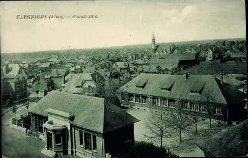 Ak Fargniers Aisne, Panorama