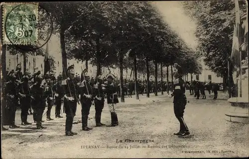 Ak Épernay Marne, Rückblick vom 14. Juli