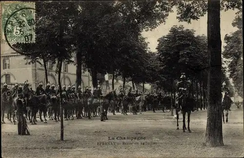 Ak Épernay Marne, Rückblick vom 14. Juli