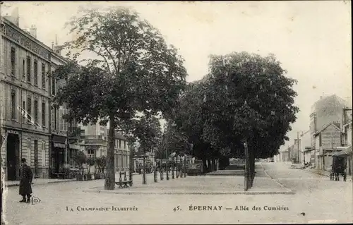 Ak Épernay Marne, Allee des Cumières