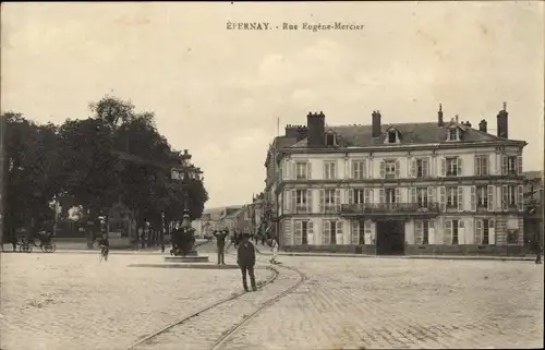 Ak Épernay Marne, Rue Eugene-Mercier