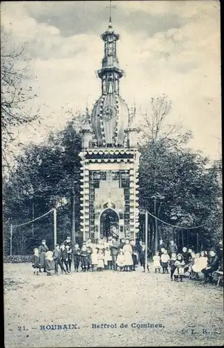 Ak Roubaix Nord, Beffroi de Comines