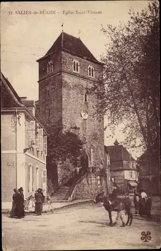 Ak Salies de Béarn Pyrénées Atlantiques, Kirche St. Vincent