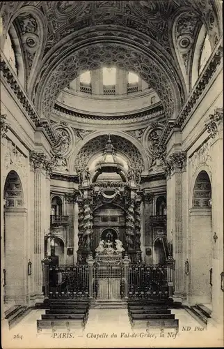 Ak Paris V, Chapelle du Val de Grace, Innenansicht