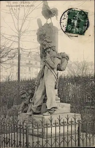 Ak Paris XIV Observatoire, Monument de Charlet