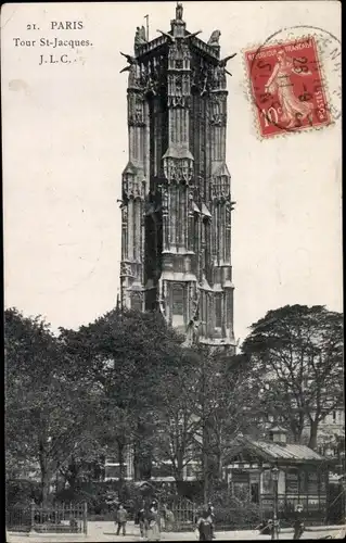 Ak Paris IV, Boulevard de Sebastopol, Tour Saint Jacques