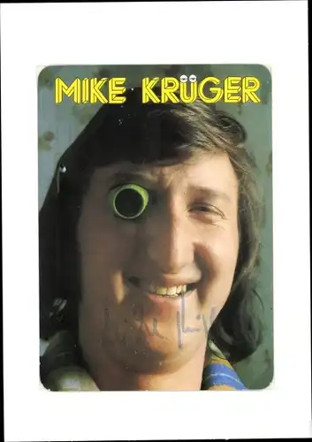 Autogrammkarte Schauspieler Mike Krüger, Portrait, Autogramm