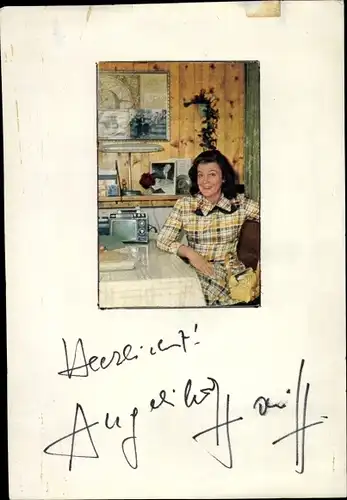 Autogrammkarte Schauspielerin Angelika Hauff, Portrait, Autogramm