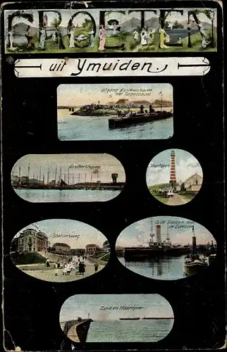Ak IJmuiden Ymuiden Velsen Nordholland, Alte Schleusen, Stationsweg, Torpedoboot