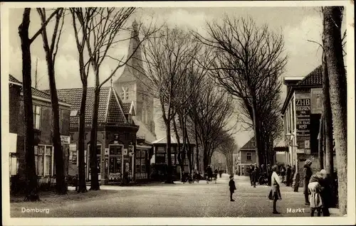 Ak Domburg Veere Zeeland Niederlande, Markt