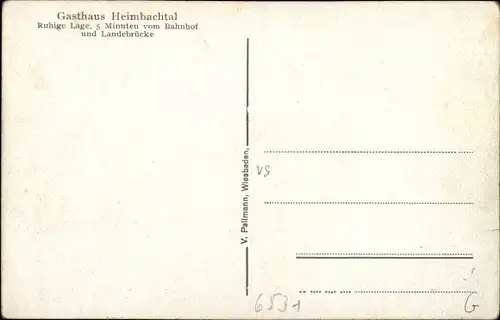 Ak Niederheimbach am Rhein, Gasthof Heimbachtal