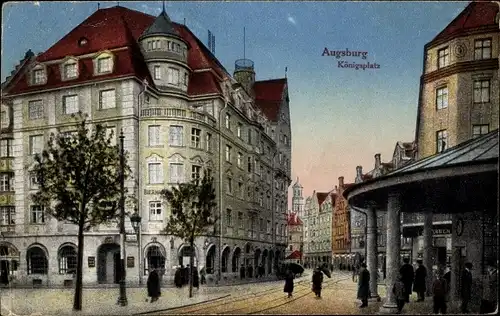 Ak Augsburg in Schwaben, Königsplatz