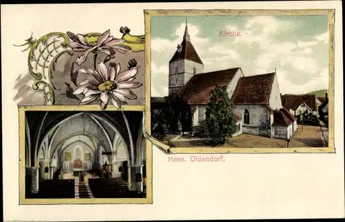 Ak Hessisch Oldendorf an der Weser, Kirche, Innenansicht