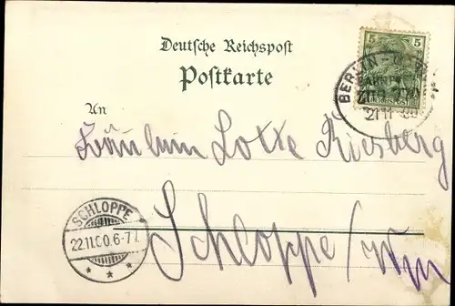 Ak Leipe Lübbenau im Spreewald, Panorama, Gasthof, Frau in Tracht