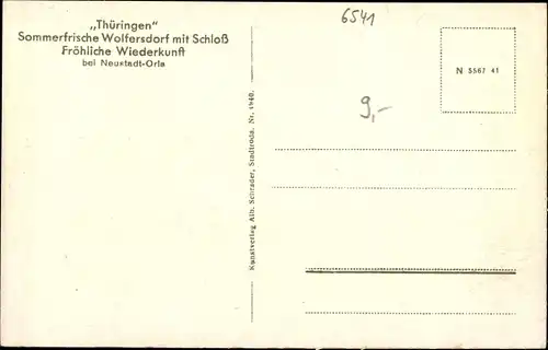 Ak Neustadt an der Orla, Fiedler's Gasthaus und Pension Zum Schüsselgrund