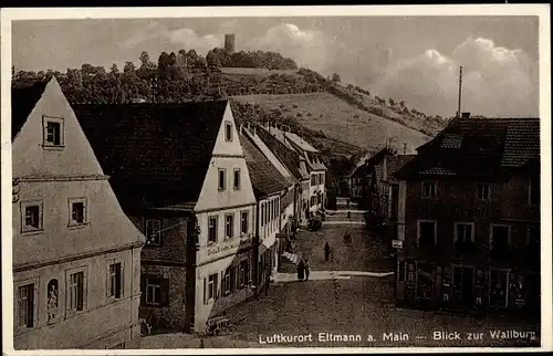 Ak Eltmann in Unterfranken, Blick zur Wallburg, Gasthof