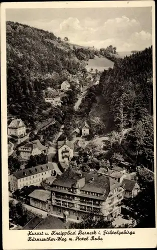 Ak Bad Berneck im Fichtelgebirge Oberfranken, Bärnreuther Weg mit Hotel Bube