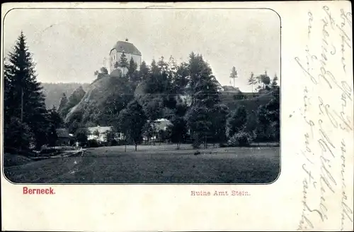 Ak Bad Berneck im Fichtelgebirge Bayern, Ruine Amt Stein