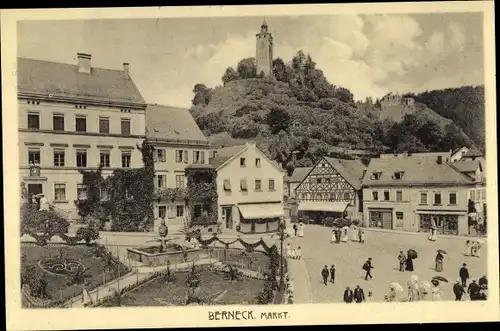 Ak Bad Berneck im Fichtelgebirge Oberfranken, Markt